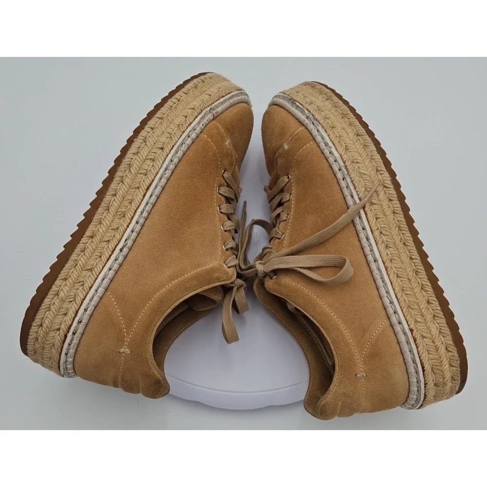 Rag & Bone KENT Tan EU/38.5 W/8.5 Suede Platform Espadrille Lace Up Sneaker *EUC - Picture 10 of 16